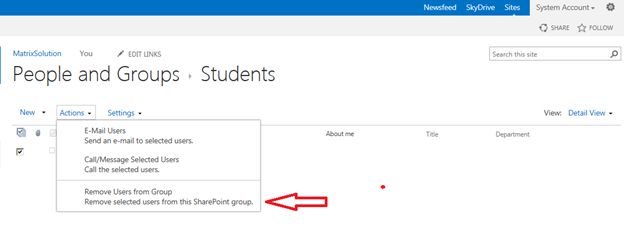 remove users from group 